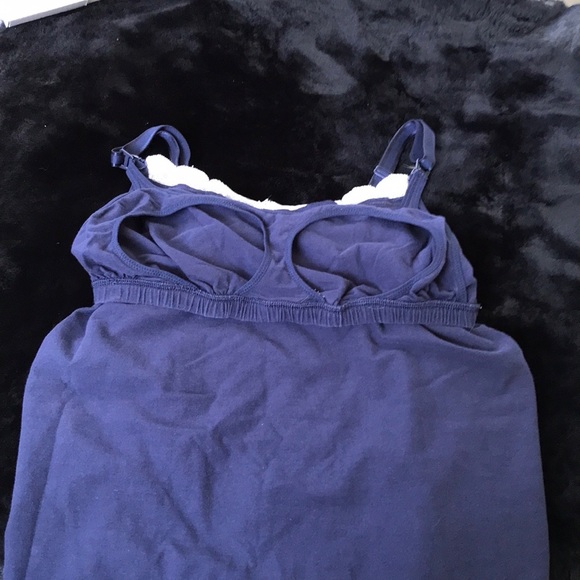 Gillian & O’MALLEY Navy Blue Maternity Nursing Tank Top Lace Built in Bra XL - Picture 1 of 16